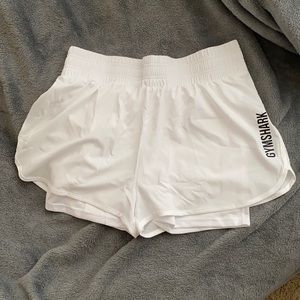White Gymshark shorts
